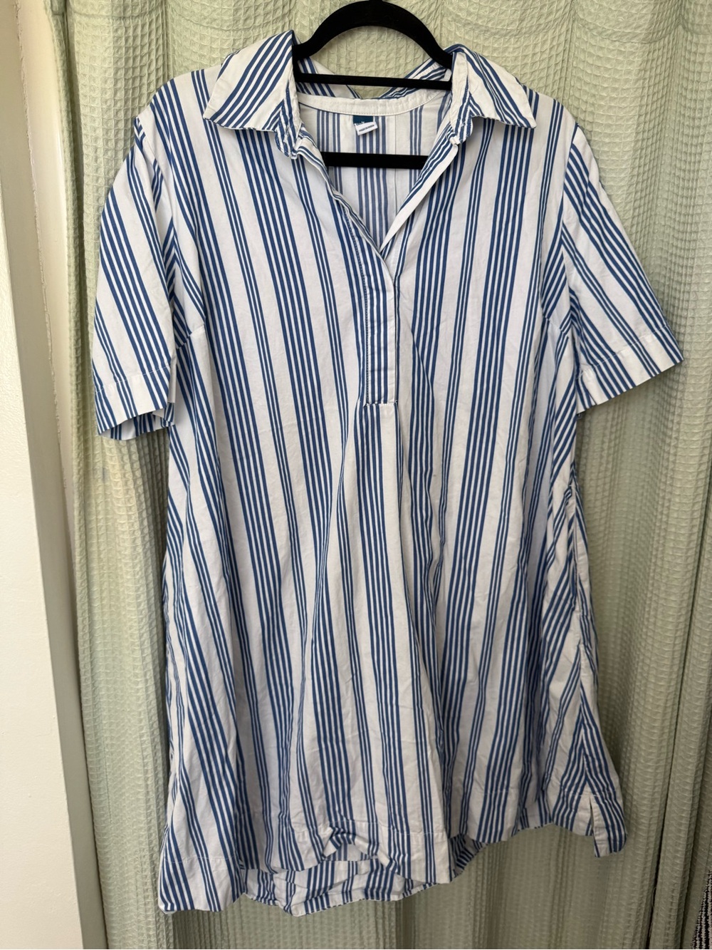 Old Navy Blue and White Striped Mini Dress